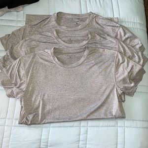 New Layer 8 Crew Neck Athletic dri-fit Shirts Grey